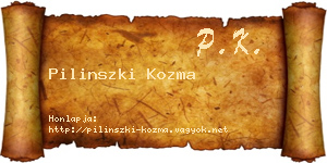 Pilinszki Kozma névjegykártya